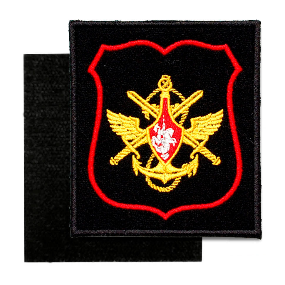 Шеврон Должностные лица ВМФ вышитый (приказ №300) красный кант