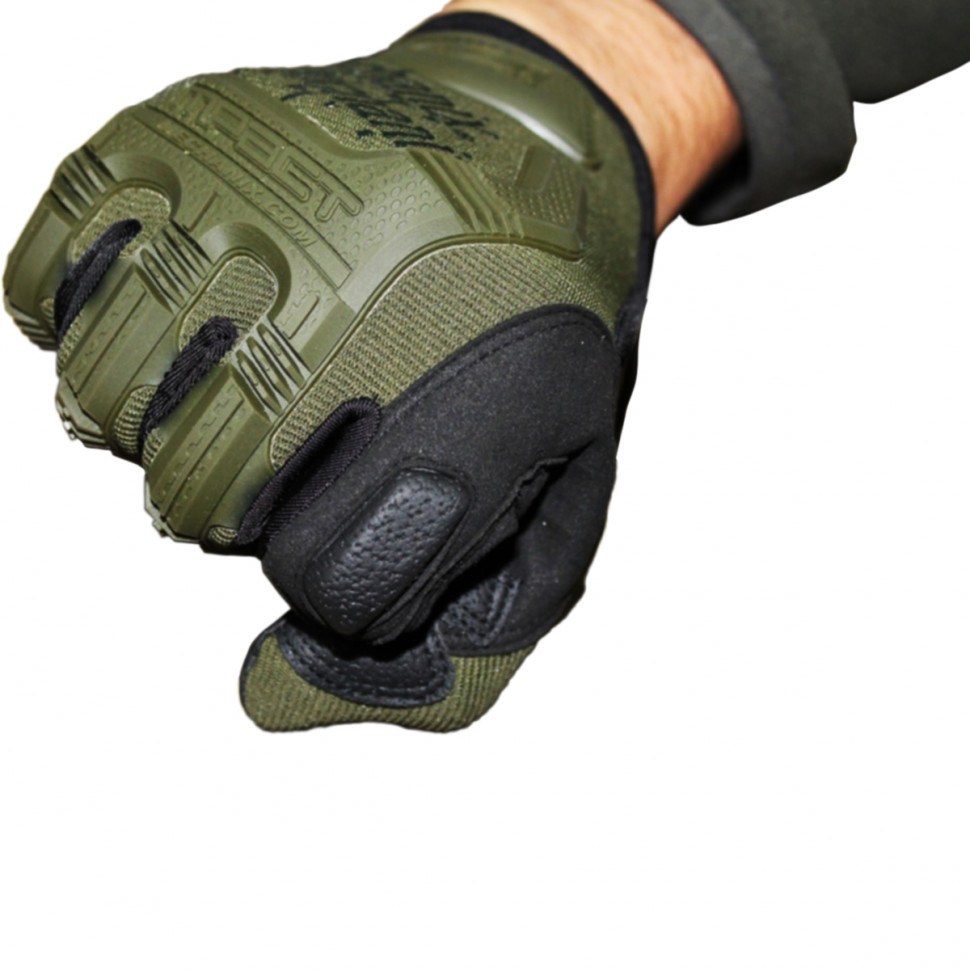 Перчатки тактические полнопалые (оливковые/черные) Mechanix