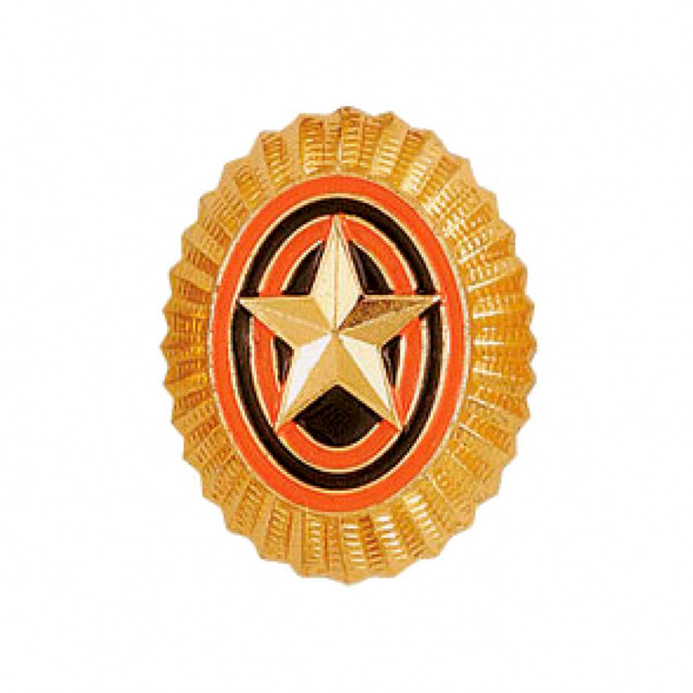 Кокарда Вооруженных Сил РФ золотистая (со звездой)
