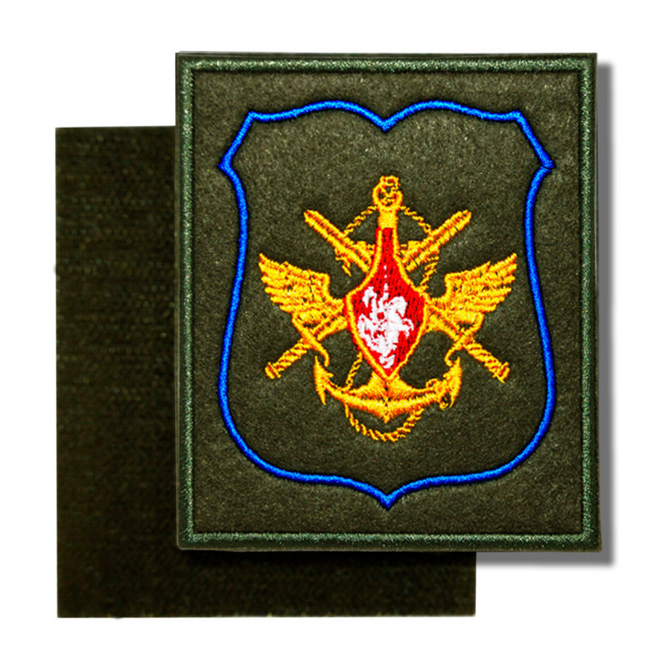 Шеврон Должностные лица ВВС и ВКС вышитый оливковый фон (приказ №300)