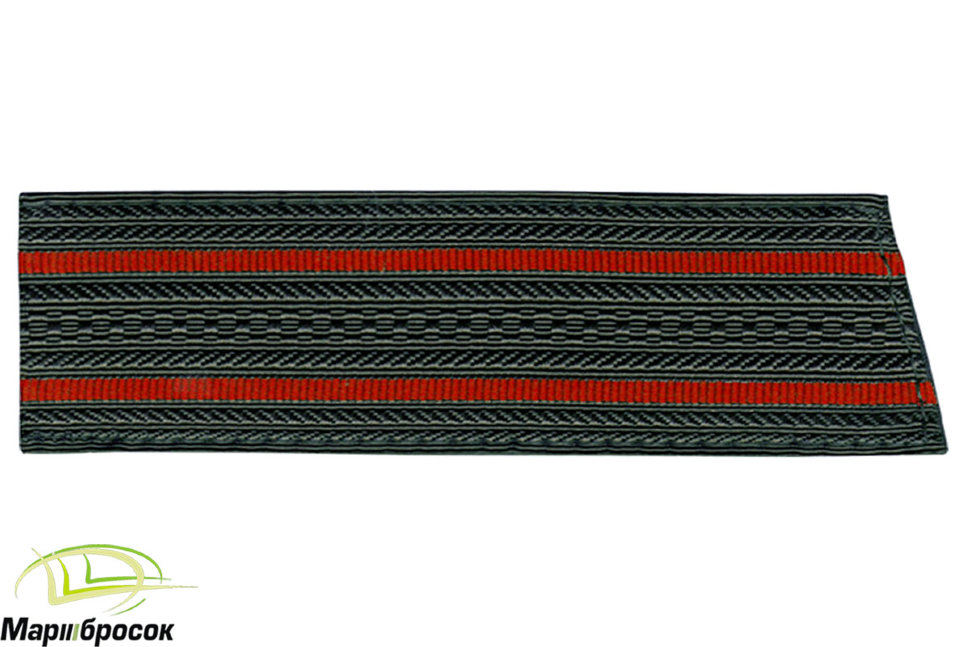 Погоны на шинель со скосом серые с двумя красными просветами