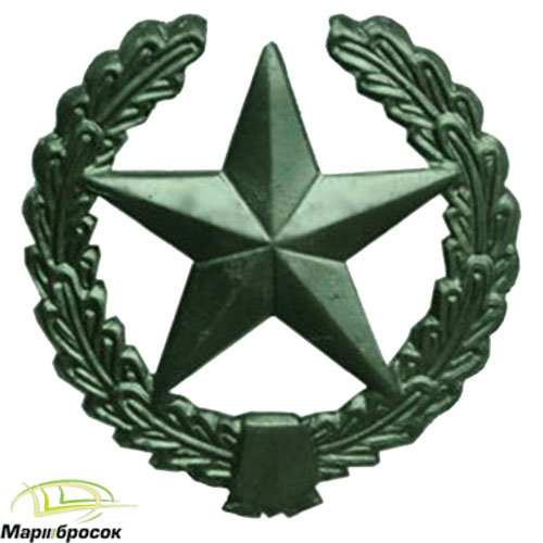 Эмблема петличная Сухопутные войска (Звезда в венке) полевая