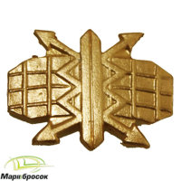 Эмблема петличная РТВ ВВС золотистая 
