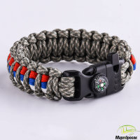 Браслет из Паракордового Шнура (Компас, Свисток, Огниво) №44