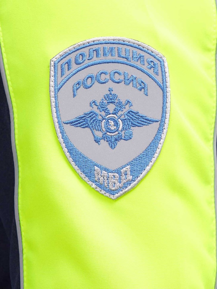 Костюм ДПС летний нового образца короткий рукав с сигнальными вставками (габардин)