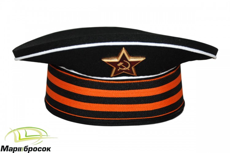 На ленточке бескозырки рисунок