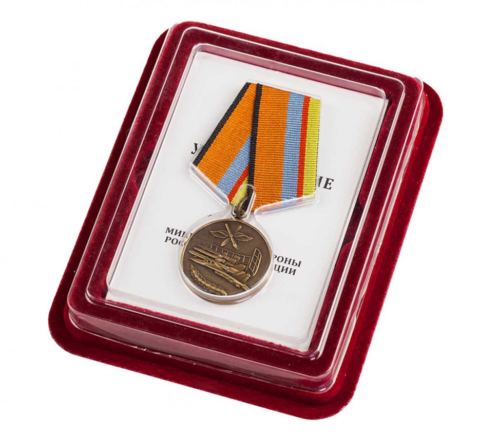 Медаль «За Службу в ВВС» МО РФ (Прозрачный Футляр)