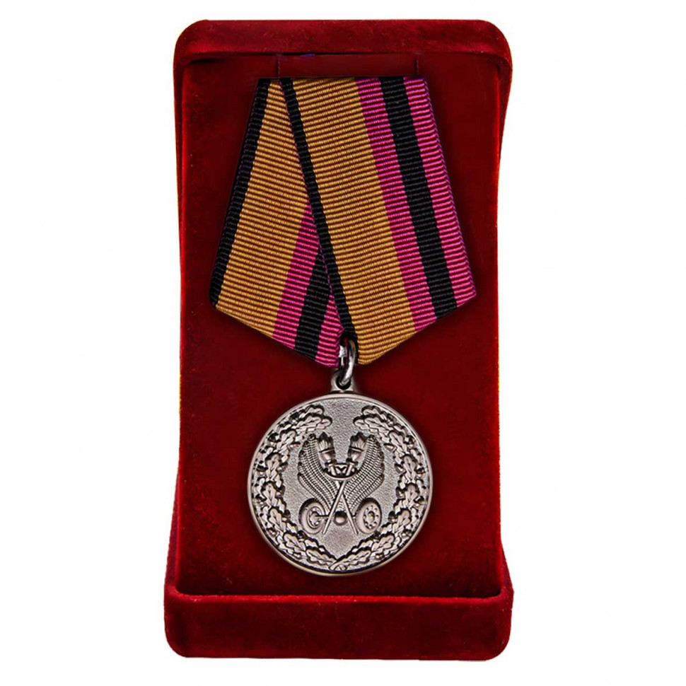 Медаль «За усердие в обеспечении безопасности дорожного движения» в наградном футляре