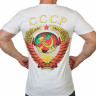 Футболка Советская «СССР» (белая) Герб Советского Союза