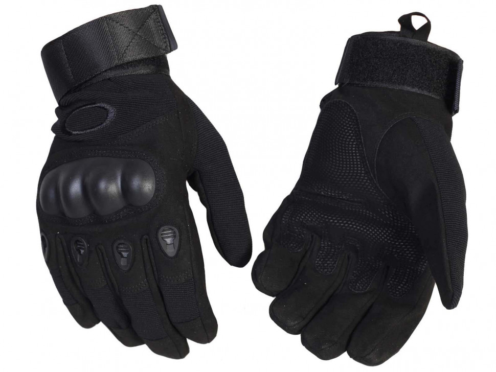 Перчатки тактические кевларовые полнопалые №2 (черные) Oakley
