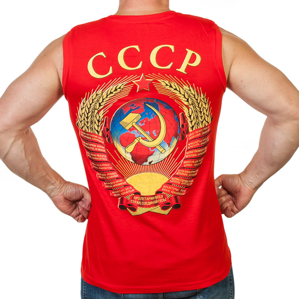 Майка «СССР» (красная) Герб Советского Союза
