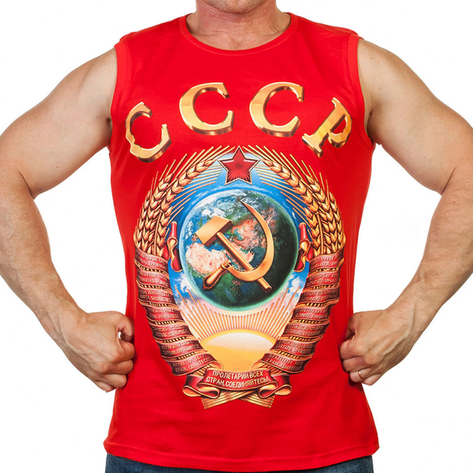 Майка «СССР» (Красная) Герб Советского Союза