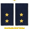 Фальш-погоны Полиции вышитые нового образца (темно-синие) Прапорщик