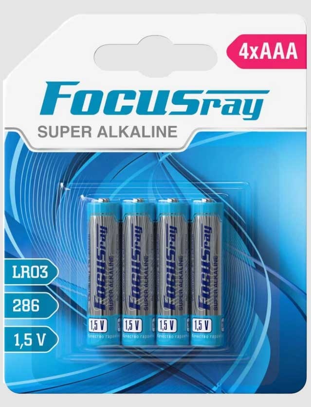 Батарейки Focusray LR03/BL4 SUPER ALKALINE (блистер)