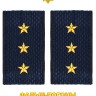 Фальш-погоны Полиции вышитые нового образца (темно-синие) Старший Прапорщик