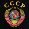 Футболка Советского Союза с цветным Гербом (Черная)