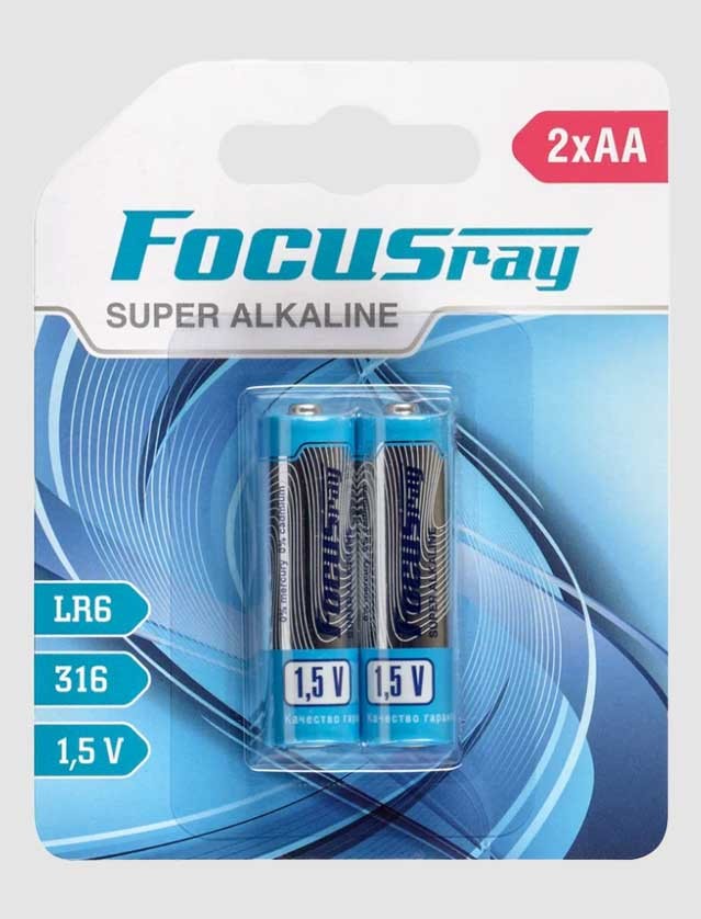 Батарейки FOCUSray SUPER ALKALINE LR6/BL2 (блистер)