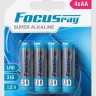 Батарейки FOCUSray SUPER ALKALINE LR6/BL4 (блистер)