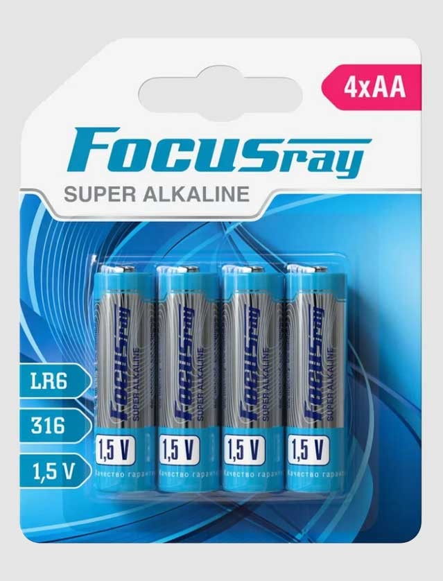 Батарейки FOCUSray SUPER ALKALINE LR6/BL4 (блистер)