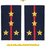 Фальш-погоны Полиции вышитые нового образца (темно-синие) Капитан