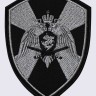 Шеврон Росгвардия с орлом (вышитый) черный 100*75 мм