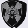Шеврон Росгвардия с орлом (вышитый) черный 100*75 мм