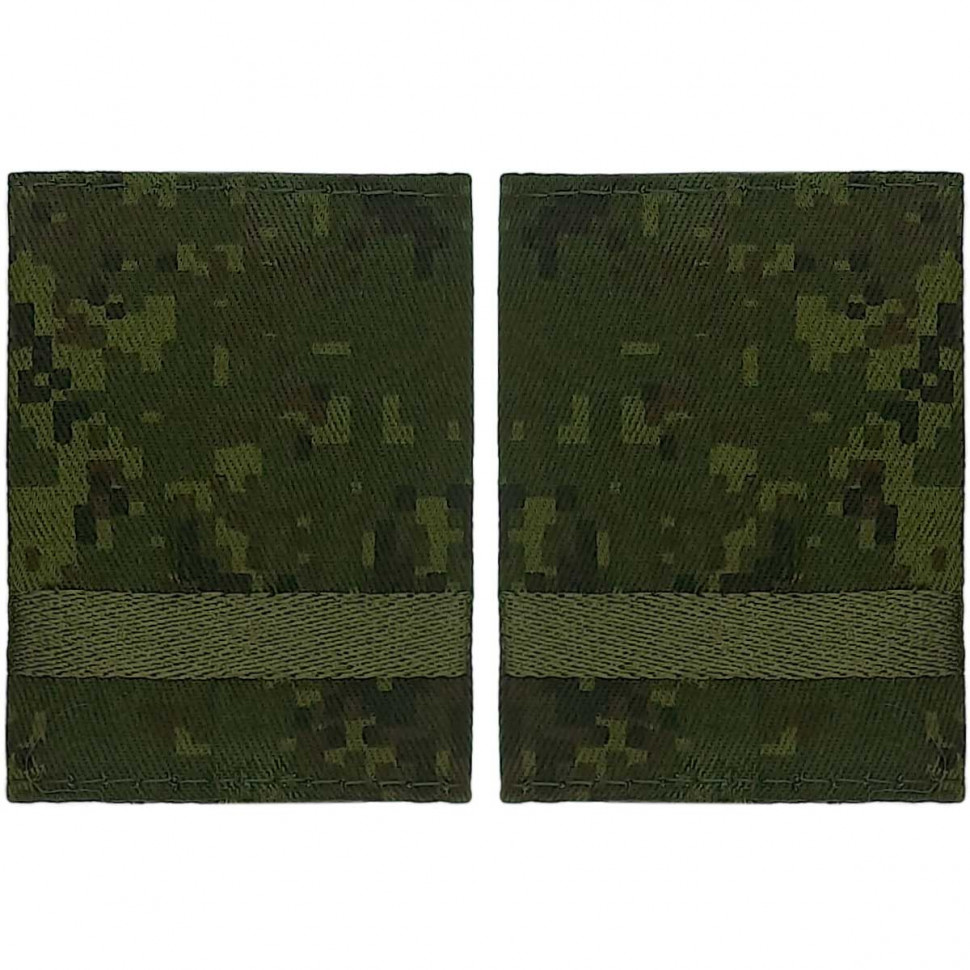 Фальш-погоны вышитые (цифра зеленая) Ефрейтор (зеленая лычка)