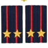 Фальш-погоны Полиции вышитые нового образца (темно-синие) Подполковник