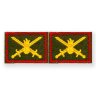 Эмблема петличная вышитая Сухопутные войска с красным кантом