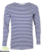 Тельняшка летняя ВМФ с синей полосой ГОСТ (кулирка) беленая