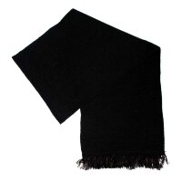 Кашне форменное полушерстяное (черное) с бахрамой