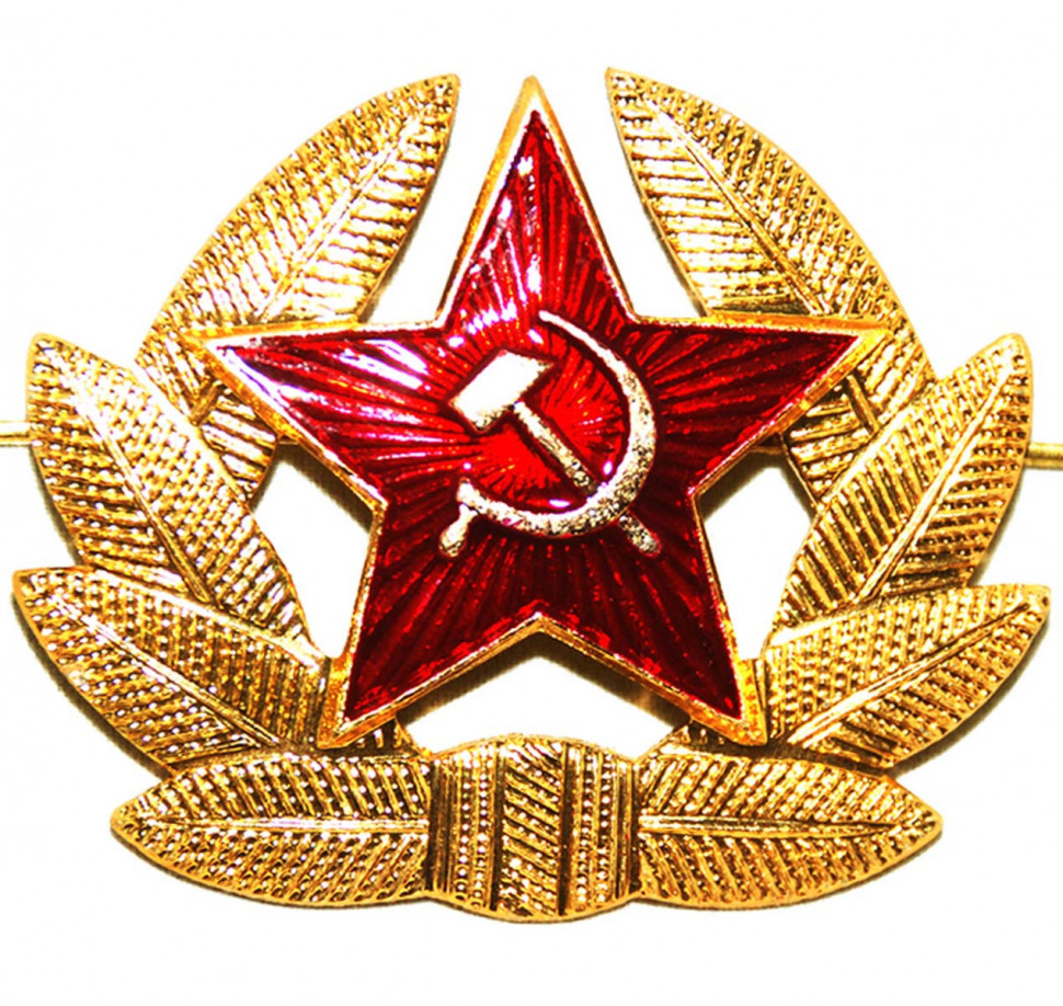Кокарда рядового состава Советской Армии (звезда в венке)