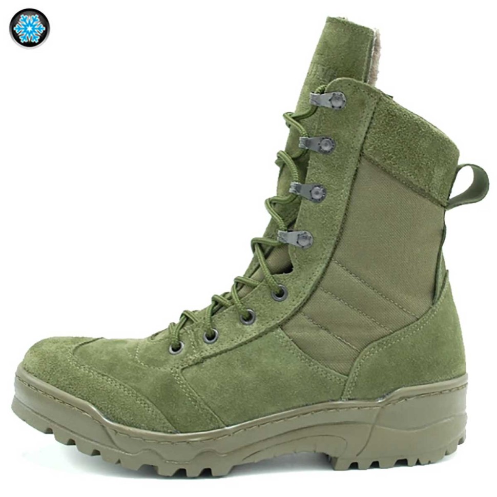 Ботинки (берцы) зимние м.00341о «G.R.O.M. WOOL OLIVE»