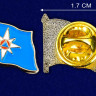 Значок Флажок МЧС с древком (цанговое крепление)