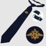 Галстук регат Полиции вышитый (габардин) иссиня-черный