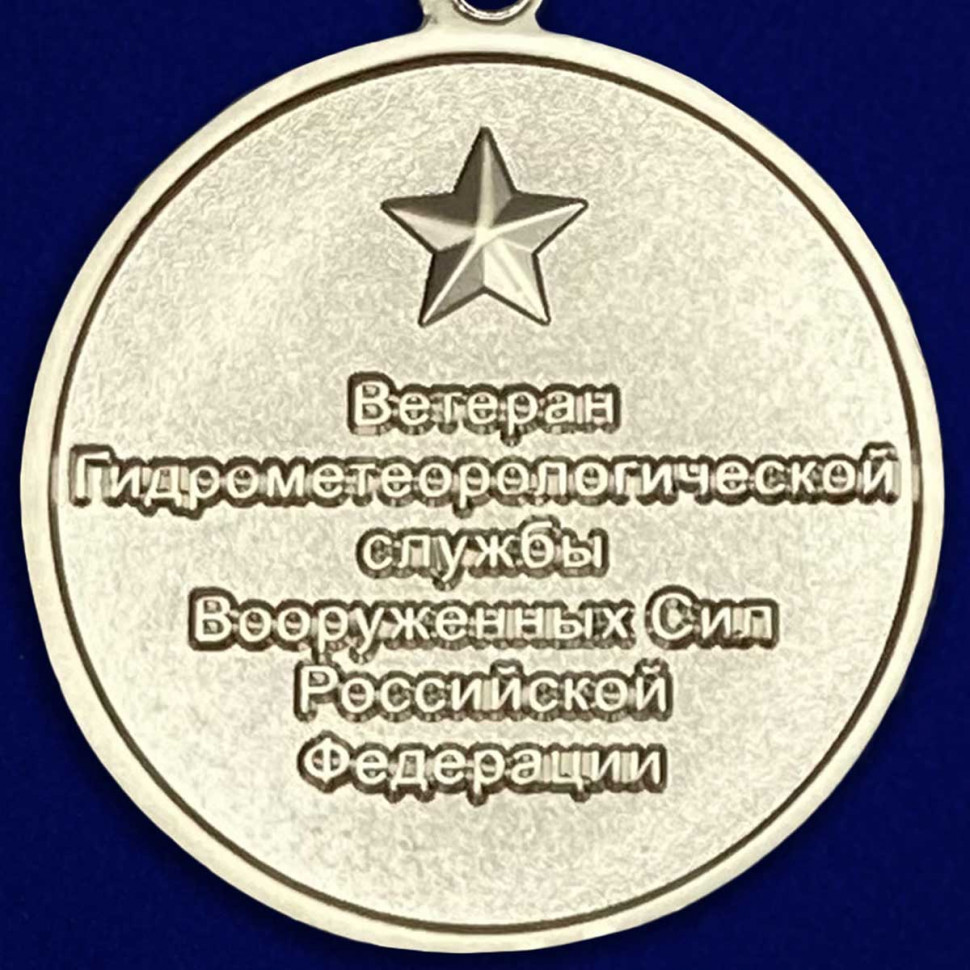 Медаль «Ветеран Гидрометеорологической Службы ВС РФ» В Прозрачном Футляре